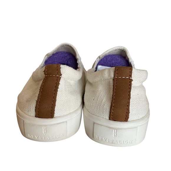 Revitalign Ivory Linen boardwalk canvas slip ons - Picture 3 of 9
